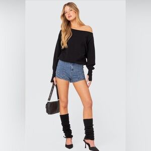 Oversized Off-the-Shoulder Sweater